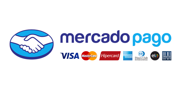 Formas de pagamento: Visa, Mastercard, Elo e Pix — processado pelo Mercado Pago