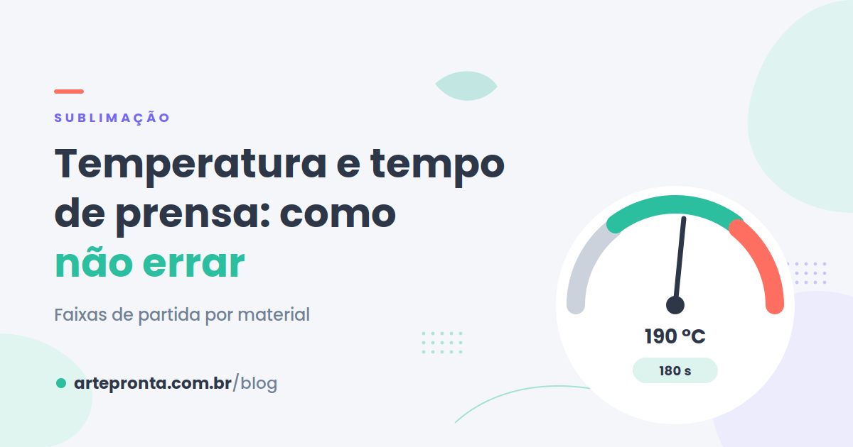 Temperatura e tempo de prensa na sublimação: como não errar