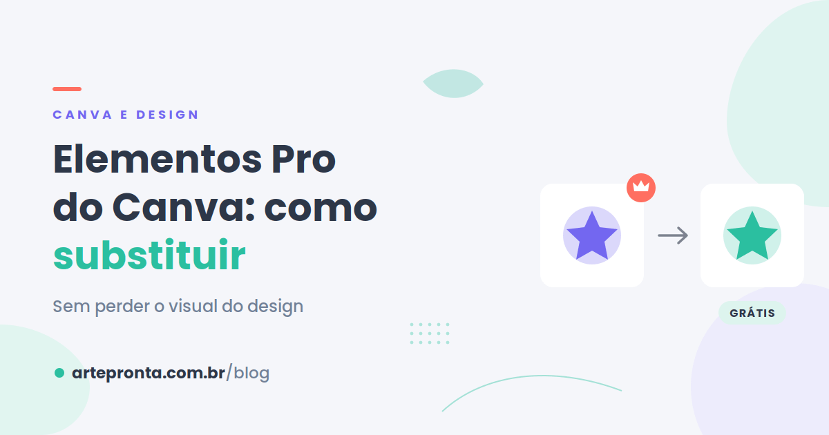 Elementos "Pro" do Canva: como substituir sem perder o visual do design