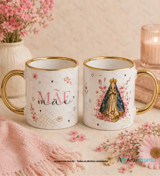 Arte para caneca - Mãe - Nossa Senhora Aparecida