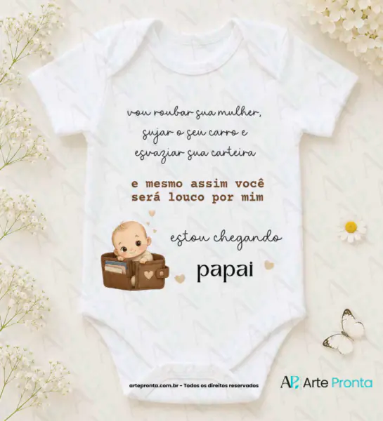 Arte para Body - Estou chegando, papai 02