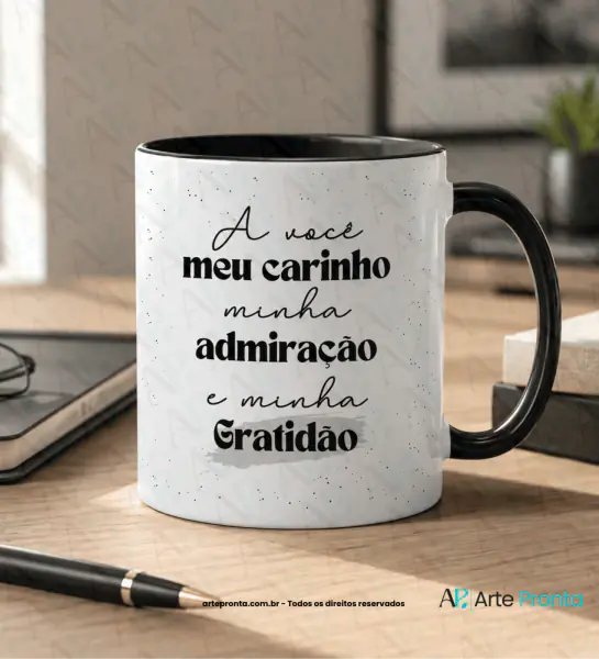 Arte para caneca - Frase gratidão 02