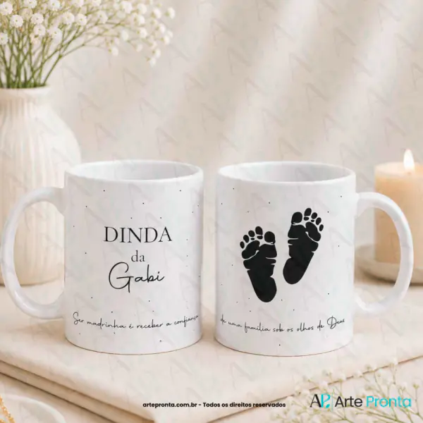 Arte para caneca - Dindos Minimalista 04