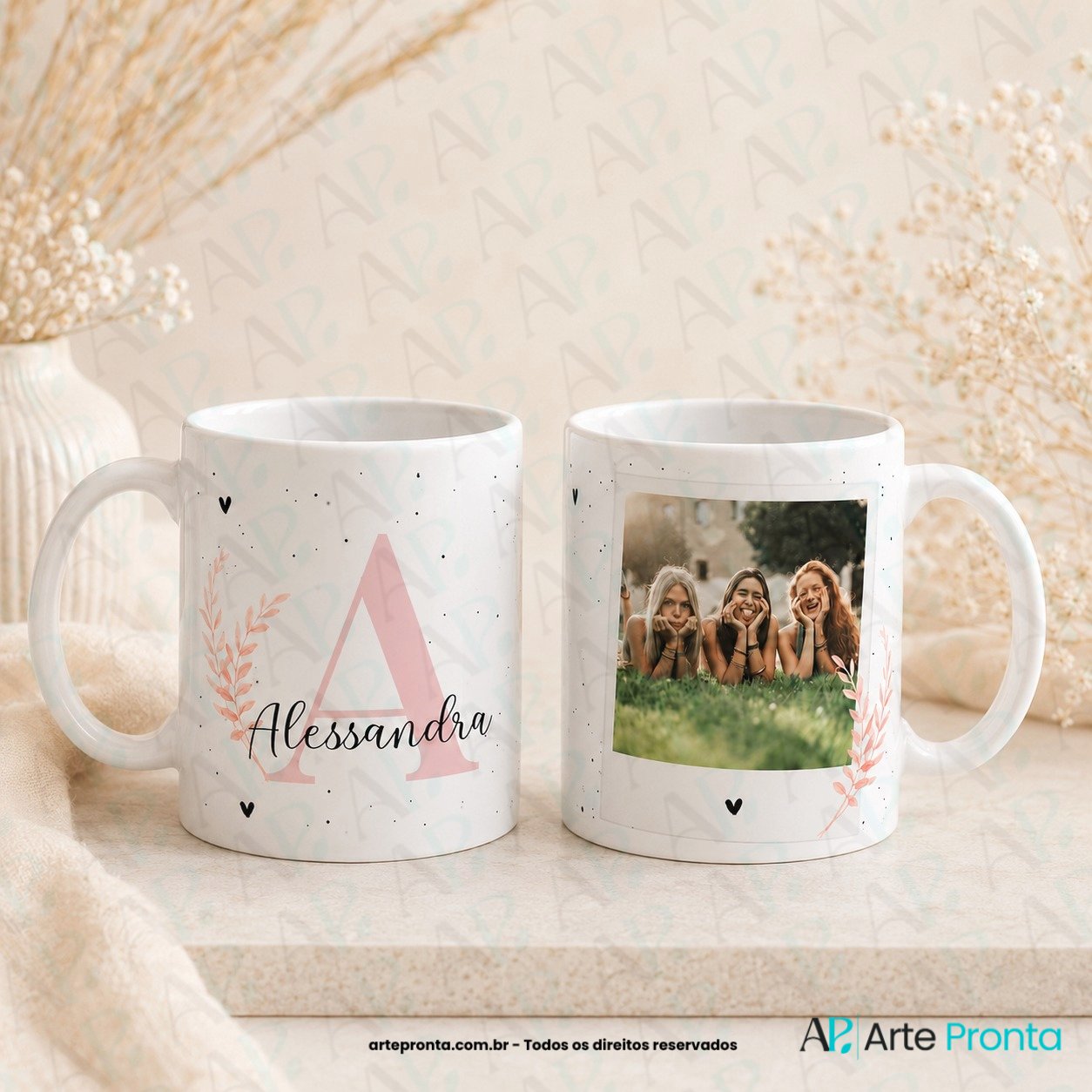 Arte para caneca - Alfabeto 01