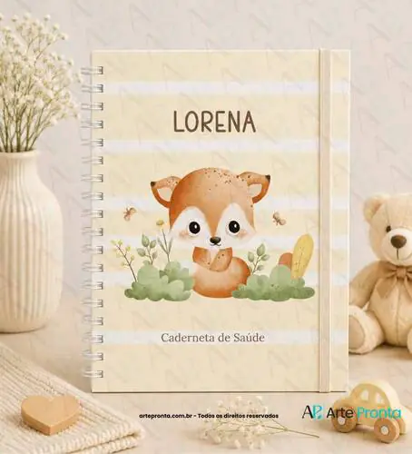 Capa de Caderneta de Saúde Raposinha 01