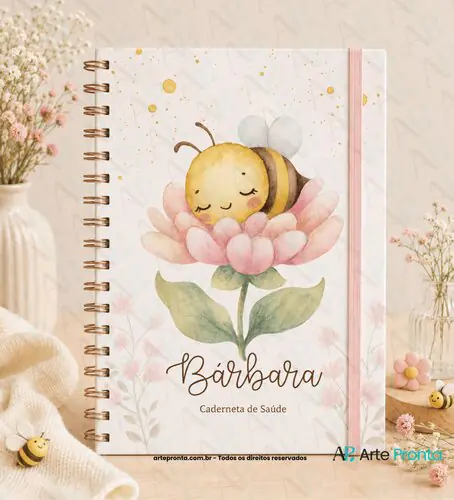 Capa de Caderneta de Saúde Abelhinha na Flor