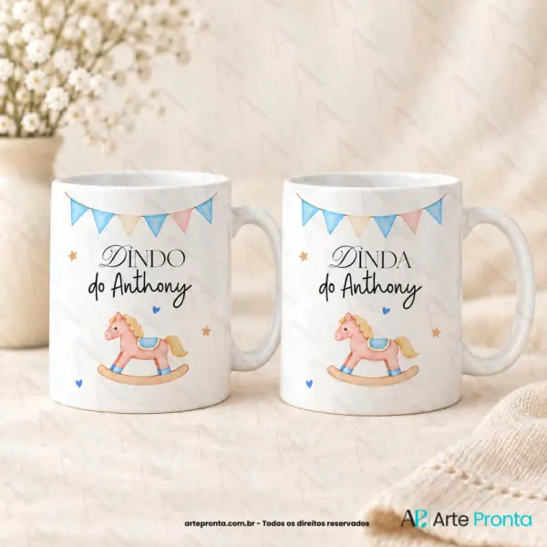 Arte para caneca - Dindos Cavalinho de balanço