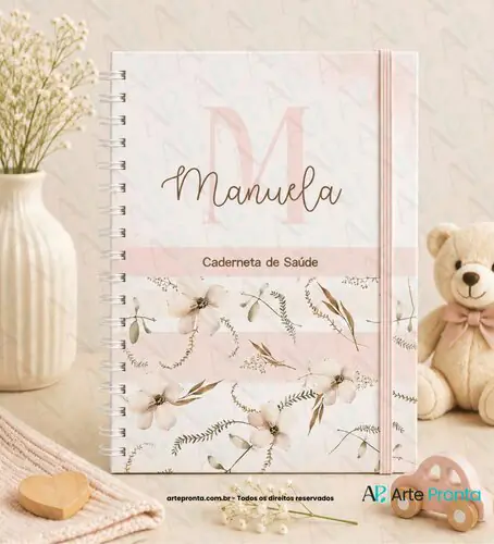 Capa de Caderneta de Saúde Floral Chique 02