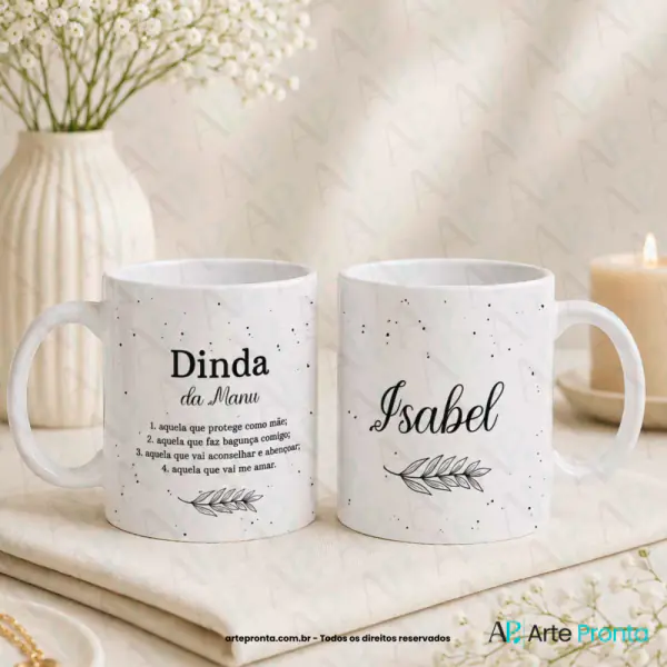Arte para caneca - Dindos Minimalista 03