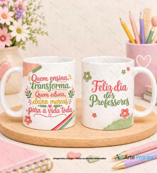 Arte para caneca - Dia dos Professores 04