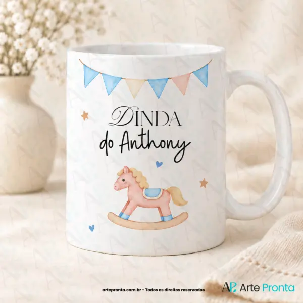 Arte para caneca - Dindos Cavalinho de balanço