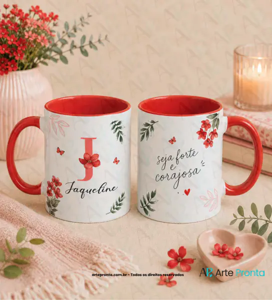 Arte para caneca - Alfabeto Frase amizade 02