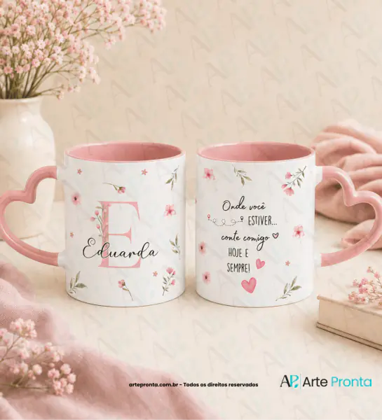 Arte para caneca - Alfabeto frase amizade
