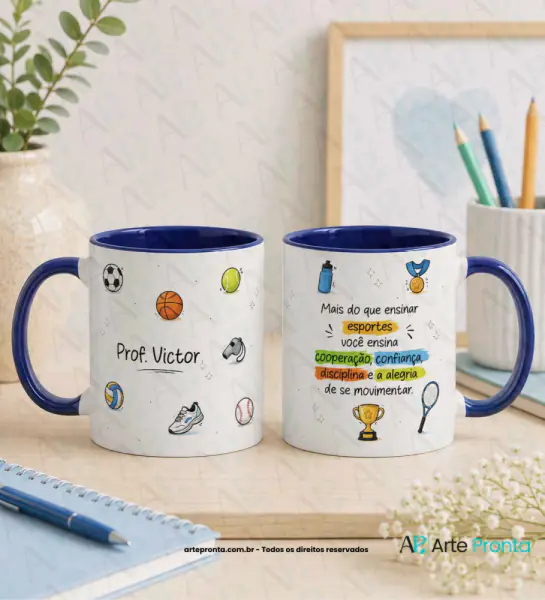 Arte para caneca - Dia dos Professores Educação Física 01