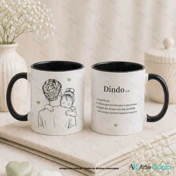 Arte para caneca - Dindos Minimalista 06