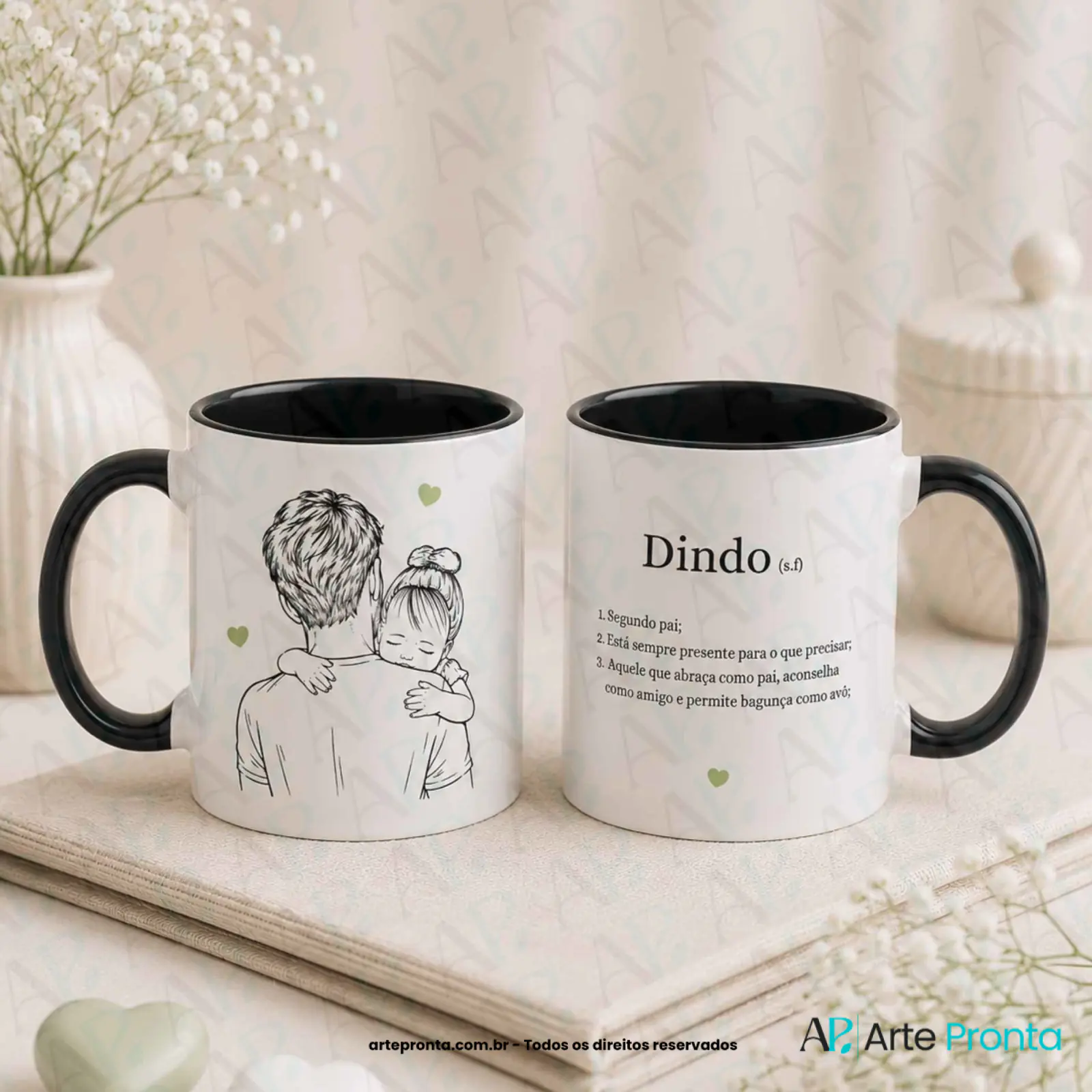Arte para caneca - Dindos Minimalista 06