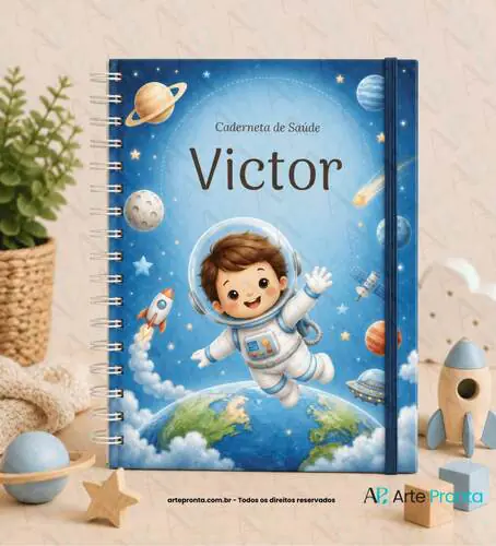 Capa de Caderneta de Saúde Astronauta