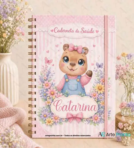 Capa de Caderneta de Saúde Capivara Fofa