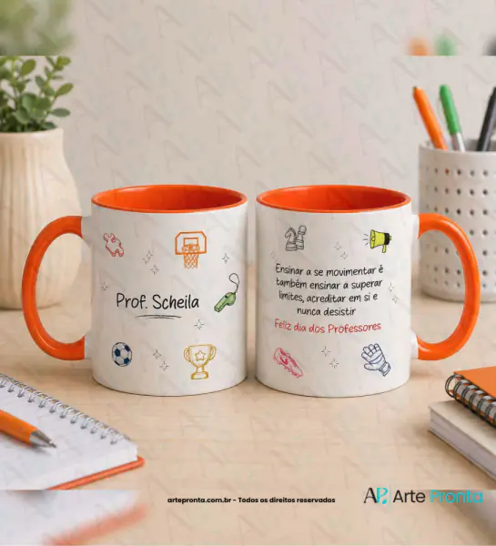 Arte para caneca - Dia dos Professores Educação Física 02