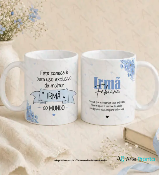 Arte para caneca - Melhor Irmã do Mundo