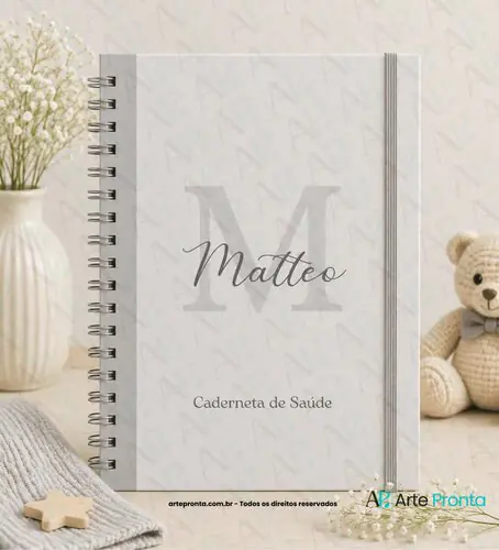 Capa de Caderneta de Saúde Neutra Minimalista 01