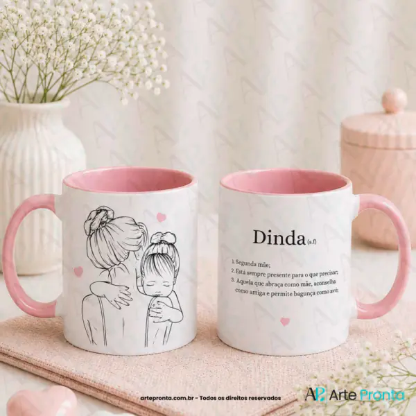 Arte para caneca - Dindos Minimalista 06