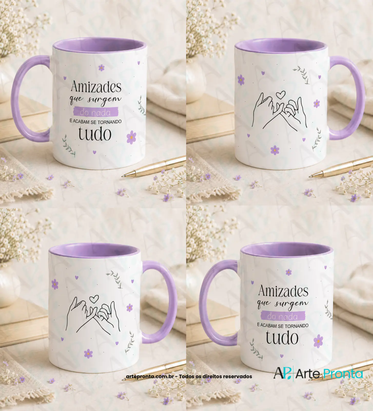Arte para caneca - Amizade 03