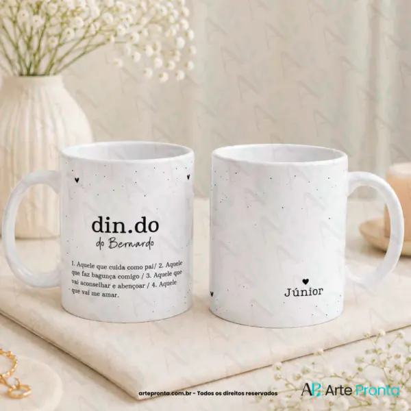 Arte para caneca - Dindos Minimalista 01