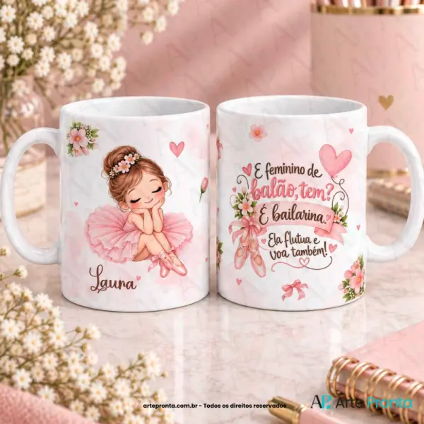 Arte para caneca - Bailarina