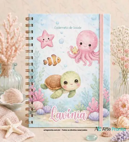 Capa de Caderneta de Saúde Fundo do Mar 04