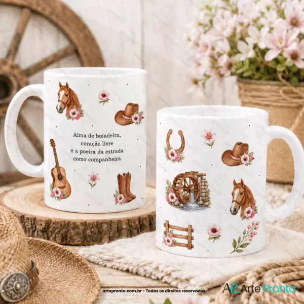 Arte para caneca - Boiadeira