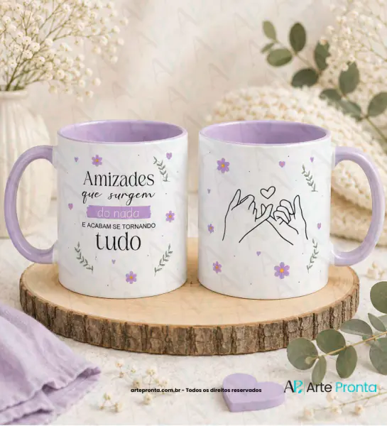Arte para caneca - Amizade 03