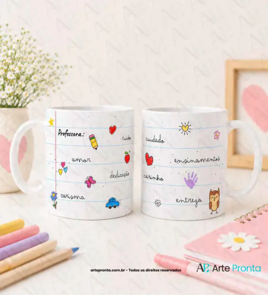 Arte para caneca - Dia dos Professores 07
