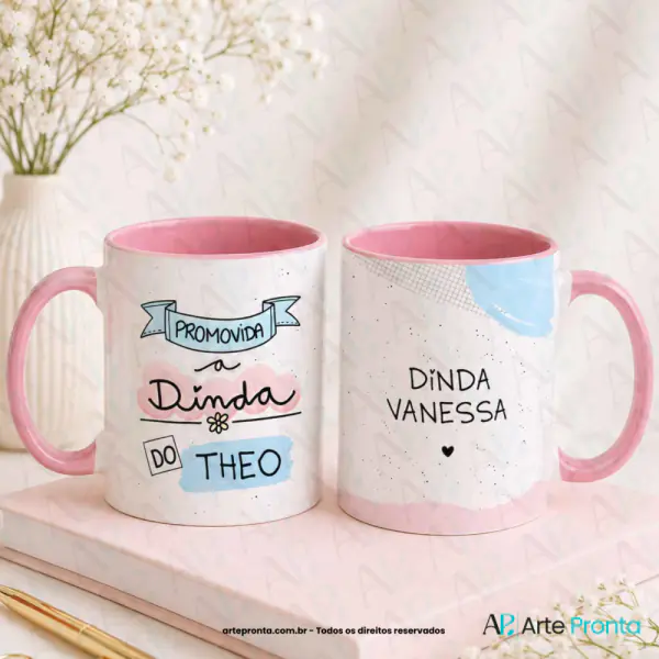 Arte para caneca - Promovido a Dindos
