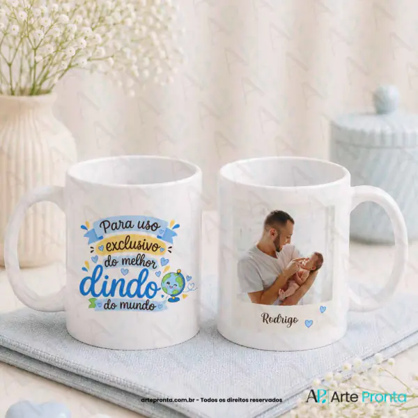 Arte para caneca - Melhor Dinda(o) do Mundo