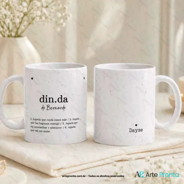 Arte para caneca - Dindos Minimalista 01