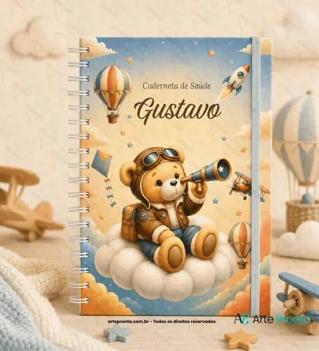 Capa de Caderneta de Saúde Ursinho Aventureiro 01