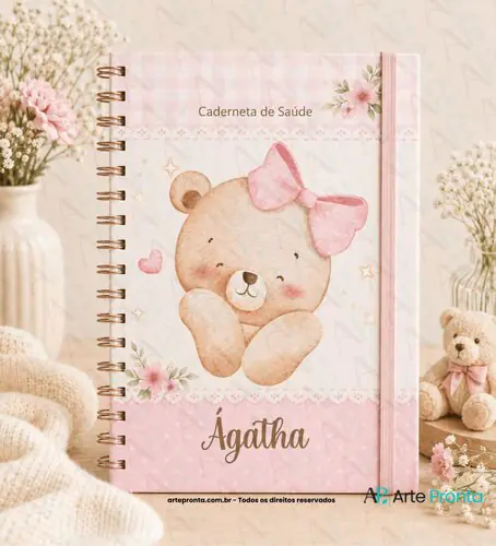 Capa de Caderneta de Saúde Ursinha Fofa