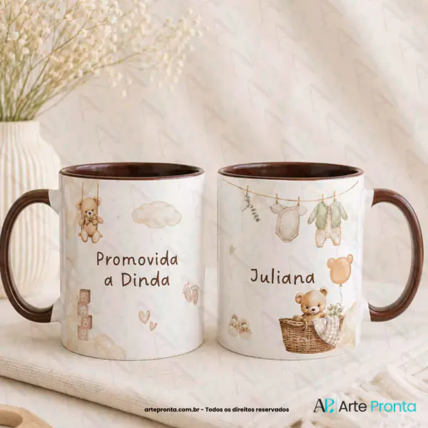 Arte para caneca - Promovido a Dindos 02