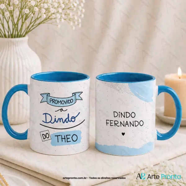 Arte para caneca - Promovido a Dindos