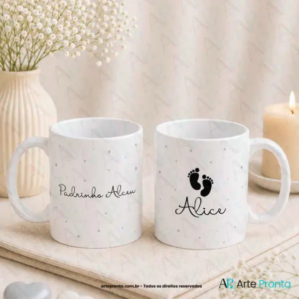 Arte para caneca - Dindos Minimalista 05