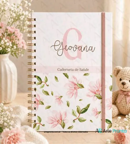 Capa de Caderneta de Saúde Floral Chique 03