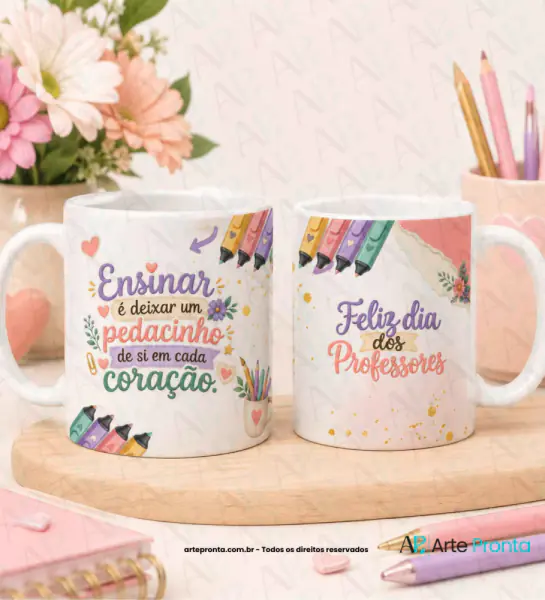 Arte para caneca - Dia dos Professores 02