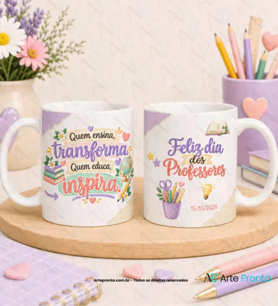 Arte para caneca - Dia dos Professores 03