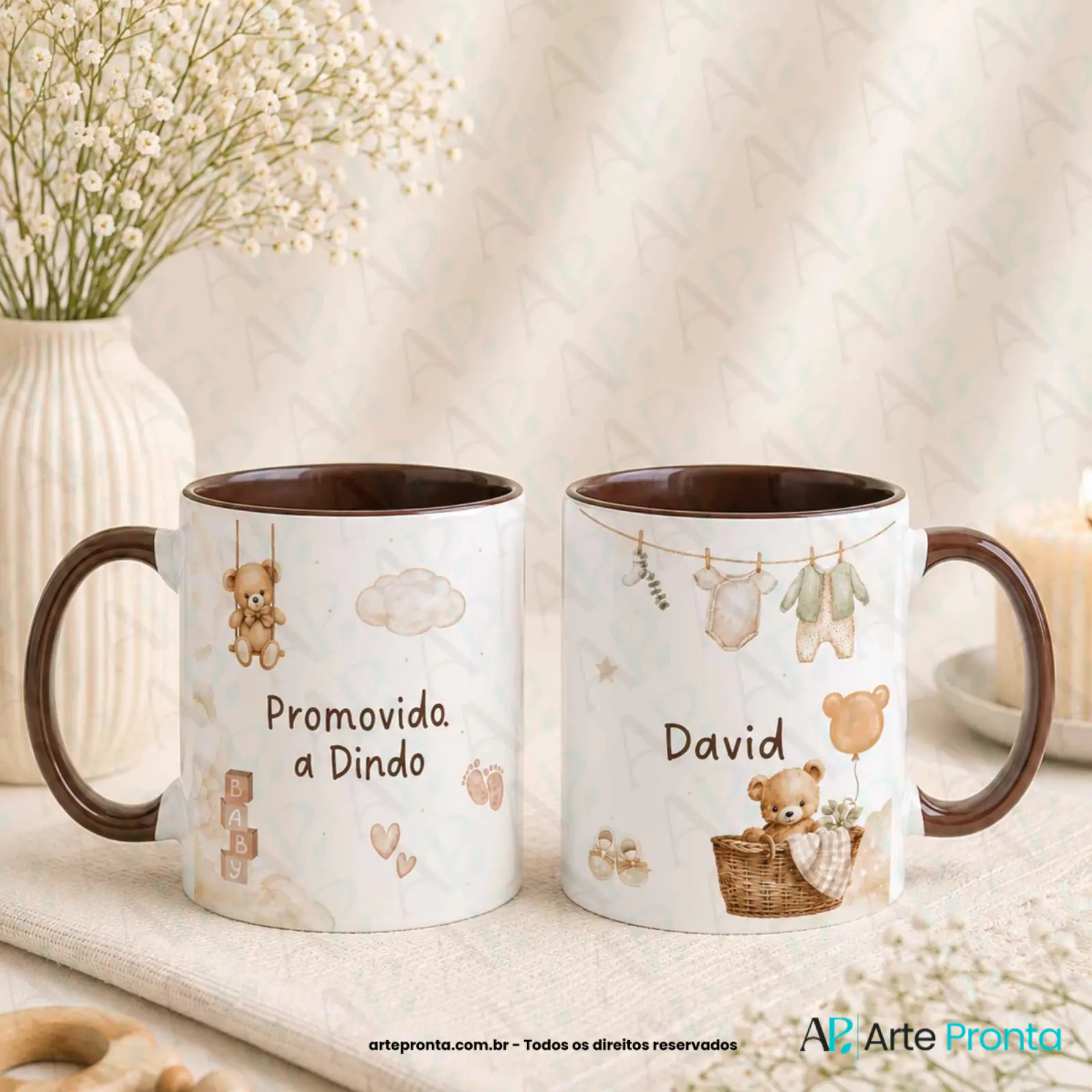 Arte para caneca - Promovido a Dindos 02