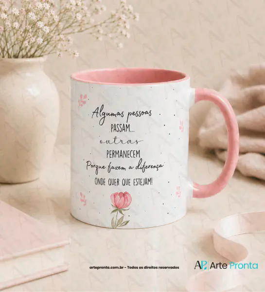 Arte para caneca - Frase amizade