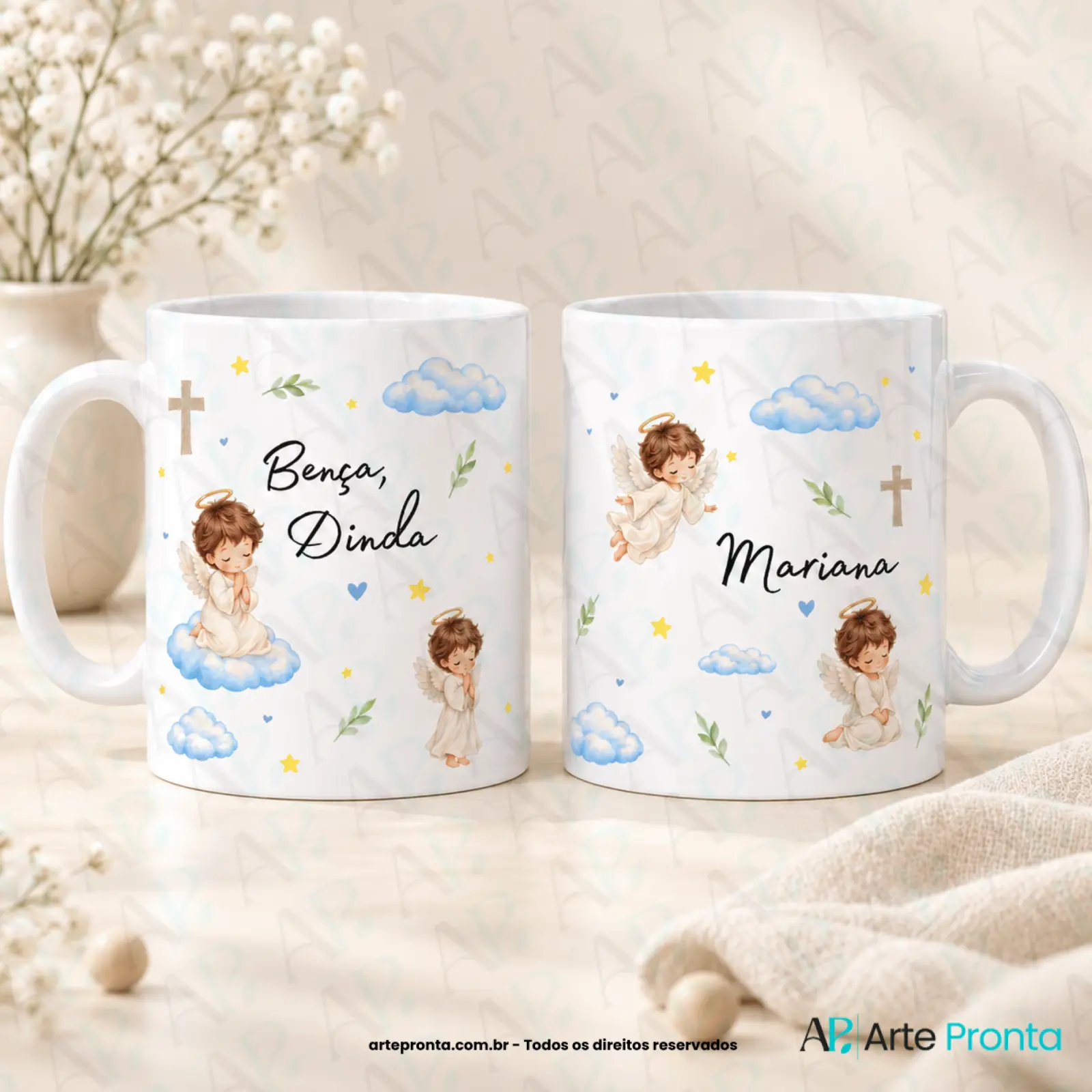 Arte para caneca - Dindos Anjinho