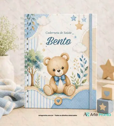 Capa de Caderneta de Saúde Ursinho Clean 02