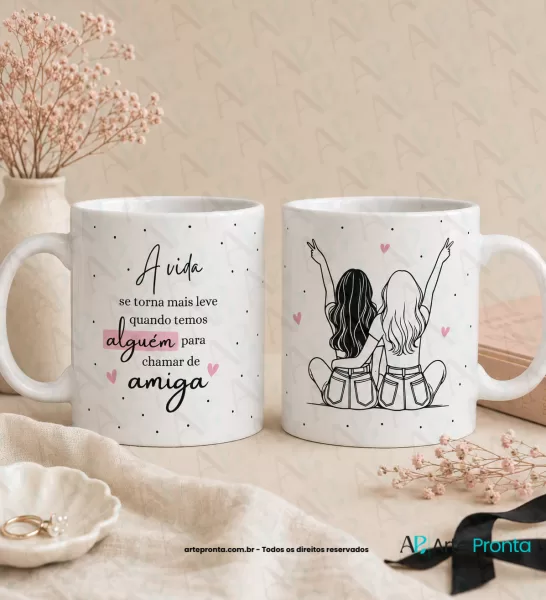Arte para caneca - Amizade 01